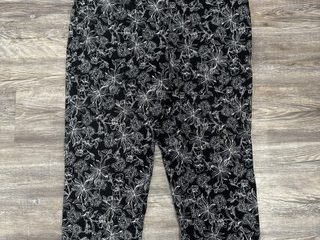 Black & White Pants Cropped Dalia, Size 18 Hot on Sale