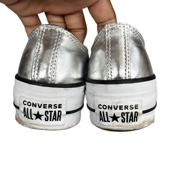 Silver Shoes Sneakers Platform By Converse, Size: 5.5 For Discount