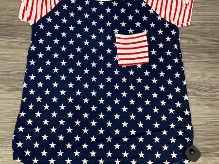 Blue & Red & White Top Short Sleeve Heimish Usa, Size L Supply