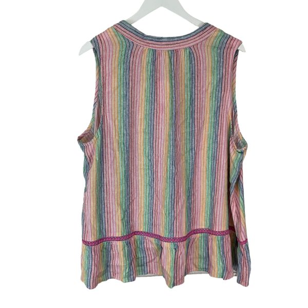 Striped Pattern Top Sleeveless Crown And Ivy, Size Xxl Discount