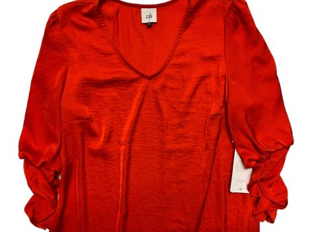 Red Top Long Sleeve Cabi, Size M on Sale