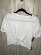 White Athletic Top Short Sleeve Fabletics, Size L For Discount