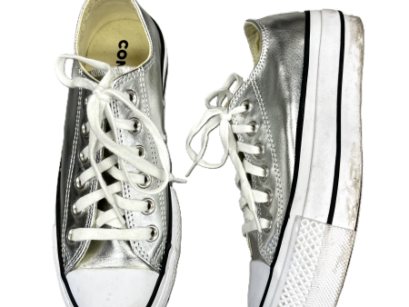 Silver Shoes Sneakers Platform By Converse, Size: 5.5 For Discount