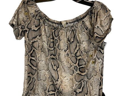 Tan Top Short Sleeve Michael By Michael Kors, Size M Fashion