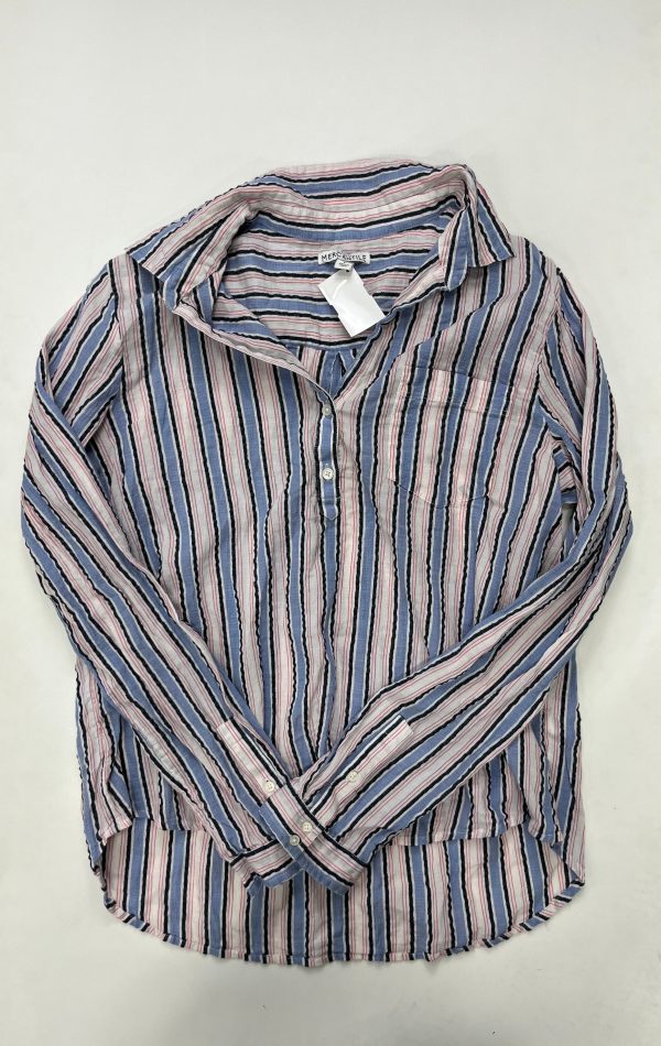 Striped Top Long Sleeve J Crew O, Size L For Cheap