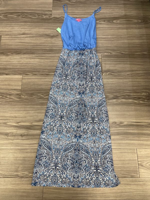 Blue & White Dress Casual Maxi Mix And Co, Size M Sale