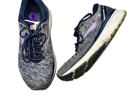 Blue & Purple Shoes Athletic By Brooks, Size: 8 Online now