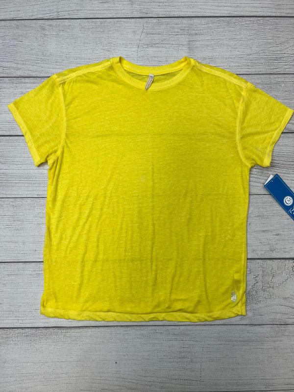 Yellow Athletic Top Short Sleeve Free People, Size L For Cheap