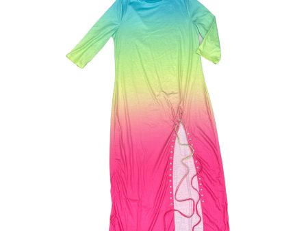 Rainbow Print Dress Casual Maxi Clothes Mentor, Size L Sale