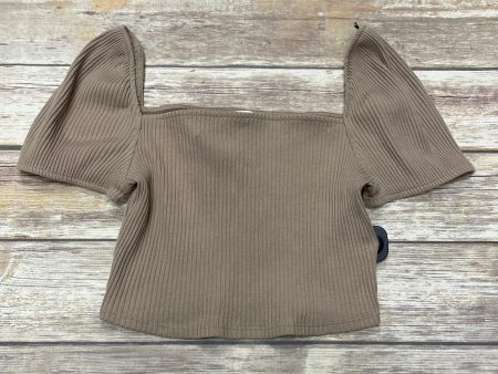 Taupe Top Short Sleeve H&m, Size M Sale