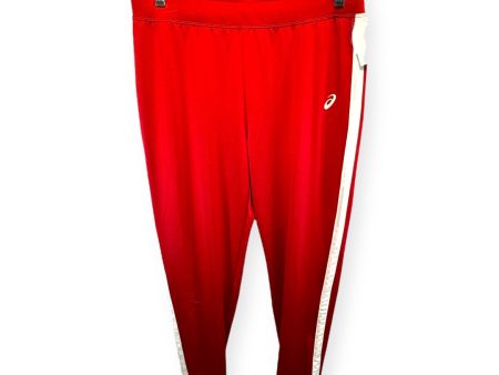 Red Athletic Pants Asics, Size M Fashion