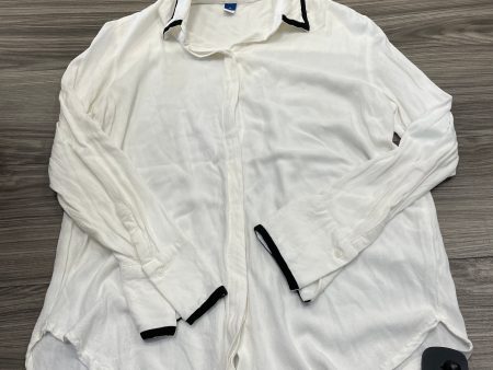 White Blouse Long Sleeve Old Navy, Size S Online Hot Sale