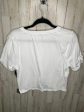 White Athletic Top Short Sleeve Fabletics, Size L For Discount