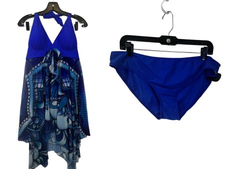 Blue & White Swimsuit Clothes Mentor, Size Xl Online now