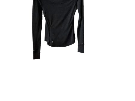 Black Athletic Top Long Sleeve Crewneck Lululemon, Size 2 Online Sale