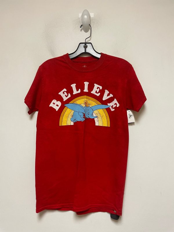 Red Top Short Sleeve Basic Walt Disney, Size Xs For Cheap