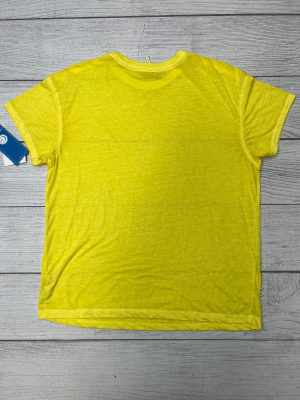 Yellow Athletic Top Short Sleeve Free People, Size L For Cheap