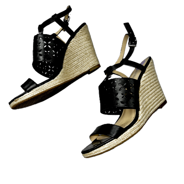 Black & Tan Sandals Heels Wedge By Michael By Michael Kors, Size: 7 Online now