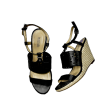 Black & Tan Sandals Heels Wedge By Michael By Michael Kors, Size: 7 Online now