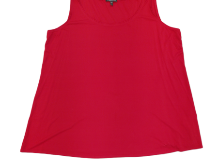 Red Top Sleeveless Basic By Eileen Fisher, Size: 1x Online