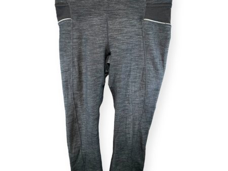 Black & Grey Athletic Capris Lululemon, Size 8 on Sale