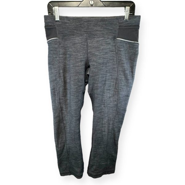 Black & Grey Athletic Capris Lululemon, Size 8 on Sale