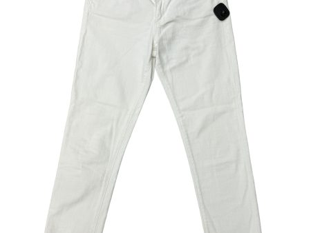 White Pants Cropped Adriano Goldschmied, Size 6 Cheap