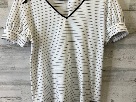 Striped Pattern Top Short Sleeve Karl Lagerfeld, Size L Discount